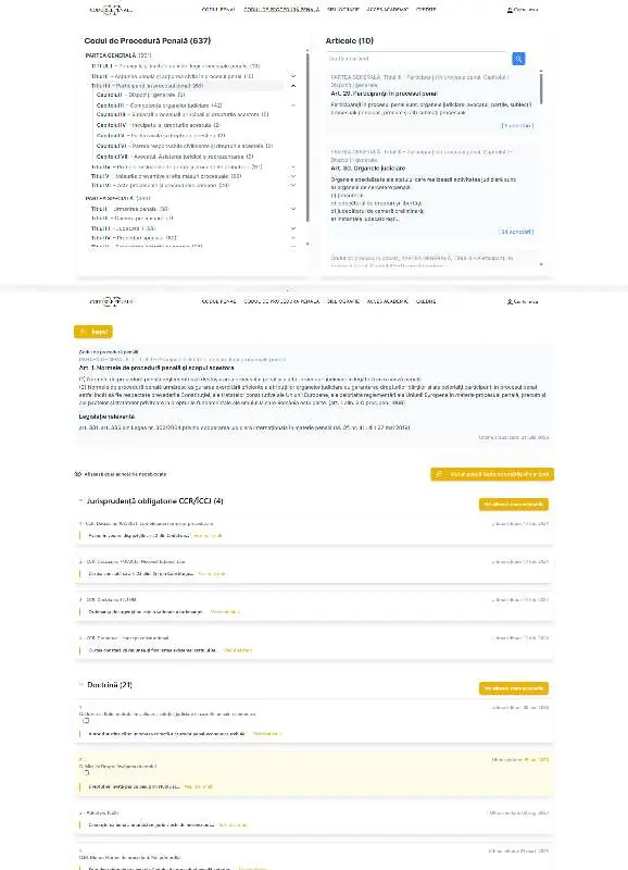CodurilePenale.ro screenshot